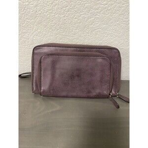 Joy Susan Purple Leather Wristlet Wallet
